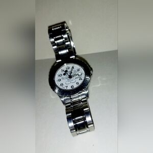 Seiko Mickey Mouse Silver Watch with Character Dial